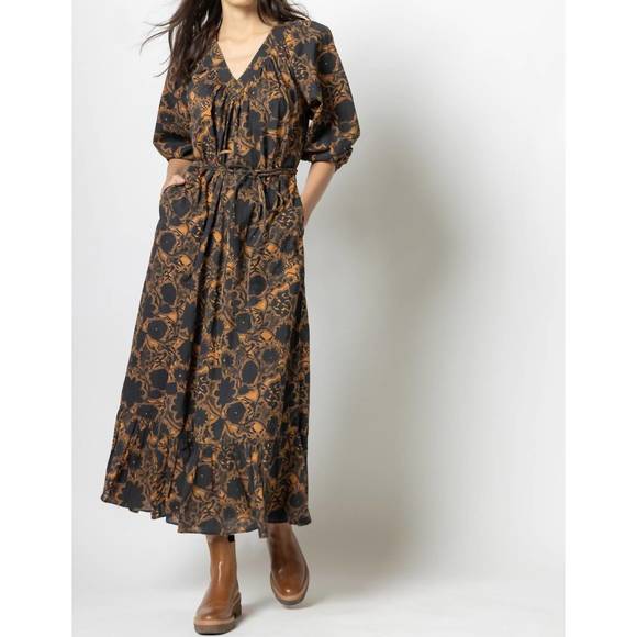 Lilla P V-Neck Seamed Maxi Dress - Regatta main image 1